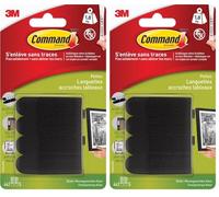 Command Languettes Accroches Tableaux Moyen Modèle, 8 x 2 Languettes, 5,4 kg, Blanc - Fixation sans Dommage (Lot de 2)