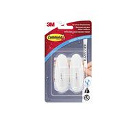 Command UU001563756 Crochet fil de fer avec bandes adhésives résistantes à l’eau,Lot de 2