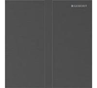 Commande de chasse d'eau d'urinoir Geberit Type 40 116227QD1 électronique, carrée, chrome noir / brossé, revêtement facile à nettoyer