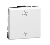 Legrand Interrupteur Mosaic 077027L – Commande VMC 10 AX 250 V 2 modules Blanc antimicrobien