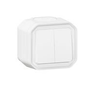 Legrand Commande double Plexo 069755L – 10 A – Blanc – Saillie