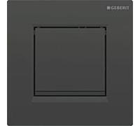 Commande d'urinoir Geberit 116017DW1 Typ 30 pneumatique, plastique, plaque/bouton noir, rayures noir mat