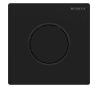 Commande d'urinoir Geberit avec déclenchement pneumatique de la chasse d'eau, plaque d'actionnement de type 10, 116015161, Couleur: laqué noir mat, revêtement easy-to-clean / noir brillant - CM
