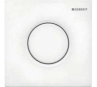 Commande d'urinoir Geberit type 01, déclenchement manuel pneumatique, ronde, blanche, KS, 1 pièce.