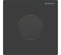commande d'urinoir infrarouge Geberit 116025161 Fonctionnement sur secteur, plaque de recouvrement, zinc moulé sous pression, plaque noire mate, anneau noir