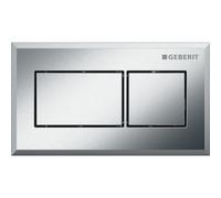 Commande Geberit carrée PN double touche encastrer chromé brossé - GEBERIT 116.051.GH.1