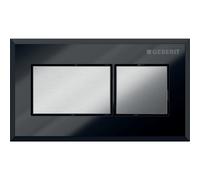 Commande Geberit carrée PN double touche encastrer noir chromé - GEBERIT 116.051.KV.1