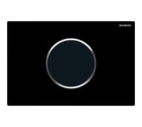 Commande Geberit élec secteur DT Sigma10 ronde Sig12 noir chr bri - GEBERIT 115.907.KM.6
