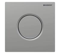 Commande Geberit pour urinoir avec déclenchement pneumatique du rinçage, plaques de déclenchement type 01, 116011JQ5, Couleur: chrome mat / revêtement easy-to-clean - CM