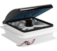 Commande manuelle, fentes d'aération, ventilateur de plafond, silencieux, 10 pales, pour camping-car, caravane, bus, 34 x 34 cm, 24 V, 0100333