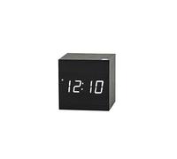 Commande vocale créative horloge led horloge en bois carrée lumineuse réveil en bois