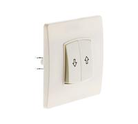 Zenitech Commande volet Roulant borne-Auto vis + Griffes - Blanc - Diwone