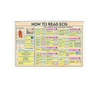 Comment lire un ECG - Décoration de bureau vintage - Connaissances de cardi