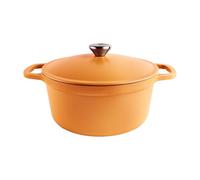 Commichef Cocotte Fonte Légère 26 cm 4,5 L Terracotta | Fonte émaillée légère avec couvercle pour rôtir, mijoter et préparer de nombreux plats