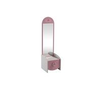 Commmode enfant coiffeuse Mulan blanche et rose