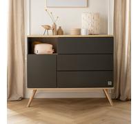 Commode 1 Porte 3 Tiroirs - Boreale Gris TU