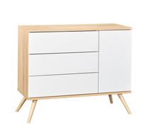 Commode 1 Porte 3 Tiroirs En Bois - Seventies Blanc TU