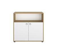 Commode 2 portes bois blanc