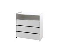 Commode 3 Tiroirs & 1 Niche Kiddy 90cm Blanc