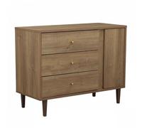 Commode 3 Tiroirs 1 Porte Mokka