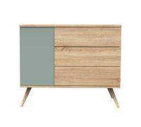 Commode 1 Porte Et 3 Tiroirs Vert