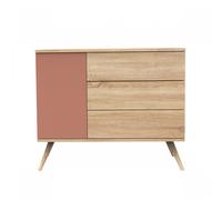 Sauthon - Commode 3 tiroirs Seventies - Terracotta