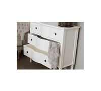 Commode 3 tiroirs Agathe en kit - Amadeus - Blanc - Bois Blanc G