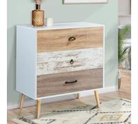 IDMarket Commode BAHIA 3 tiroirs 75 cm scandinave