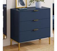 COMMODE 3 TIROIRS BLENIA BLEU
