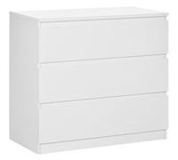 Commode 3 tiroirs - HOMCOM - Meuble de rangement épuré pour chambre - 80 x 39 x 73 cm