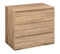 Commode 3 tiroirs ""Dolo"" effet bois naturel - 5 five simply smart