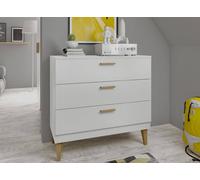 Commode 3 Tiroirs Dream Blanc & Chêne TU