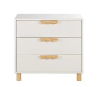 Commode 3 tiroirs écrue L83 83x79x40cm Beige