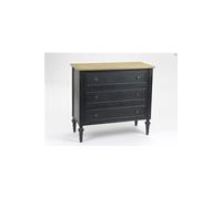 Commode 3 tiroirs en bois New Légende - Amadeus - Noir - Bois