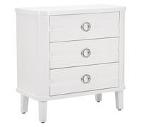Mauro Ferretti Commode COMO'SHINE 3 tiroirs en bois 84 cm blanc