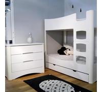 Commode 3 tiroirs Fusion blanche