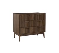 Commode 3 Tiroirs Klaus 90cm Marron Foncé