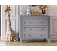 Commode 3 Tiroirs Milenne Gris TU