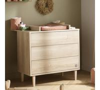 Commode 3 Tiroirs Pieds Bois - Paloma Marron TU