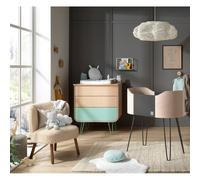 Commode 3 Tiroirs Pieds Métal - Galopin Marron/vert TU