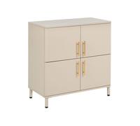 Commode 4 portes OMBURA Métal Beige clair