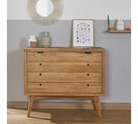 Commode 4 Tiroirs Bois Massif Marley Bois Naturel TU