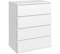 Commode - HOMCOM - 4 tiroirs meuble de rangement épuré style moderne chambre salon mobilier - bois - 60x40x80cm - blanc