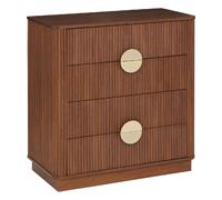 Commode 4 tiroirs effet noyer WANY - Marron