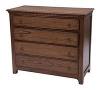Commode 4 tiroirs en bois Pétronille - Amadeus - Marron - Bois Marron G