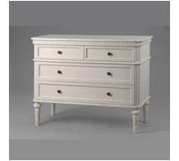 Commode 4 tiroirs Léonie en kit - Amadeus - Blanc - Bois Blanc G