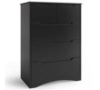 Commode 5 Tiroirs - Bealife - Commode de Chambre - Noire - 72 x 41 x 94 cm