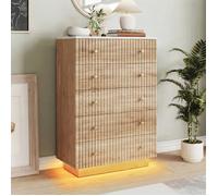 Commode 5 tiroirs blanche scandinave moderne - Commode chambre enfant de rangement bois - Commode salon adulte entrée