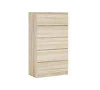 Commode 5 Tiroirs, Chêne Sonoma, 70 x 39 x 125 cm