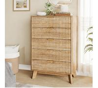 Commode 5 tiroirs - Commode Bois de qualité et Anti-basculement -Meuble Rangement Chambre Adulte Salon - 73x40x108cm
